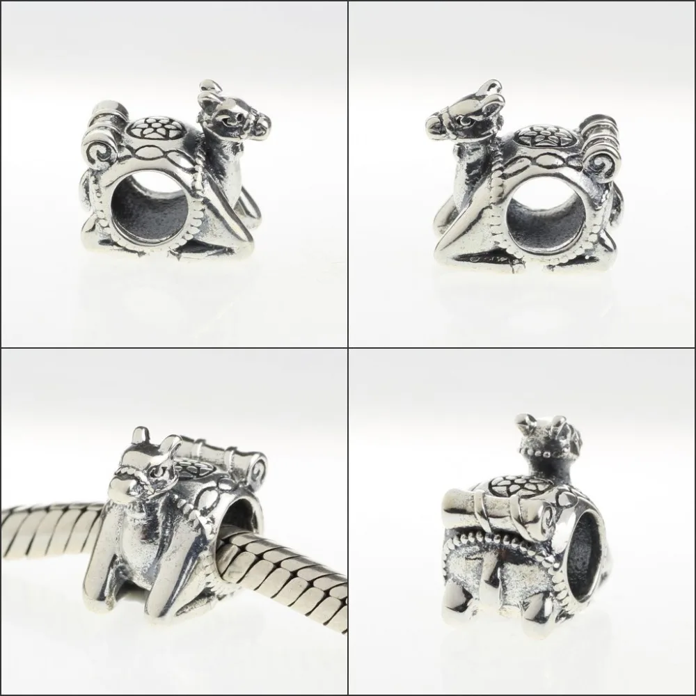 Аутентичные Подвески-бусины из серебра верблюда подходят для европейских