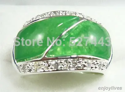Wan Atacado wan + +&gt verde Jade branco banhado a ouro tamanho: 8.9.10 5 24 | Украшения и аксессуары