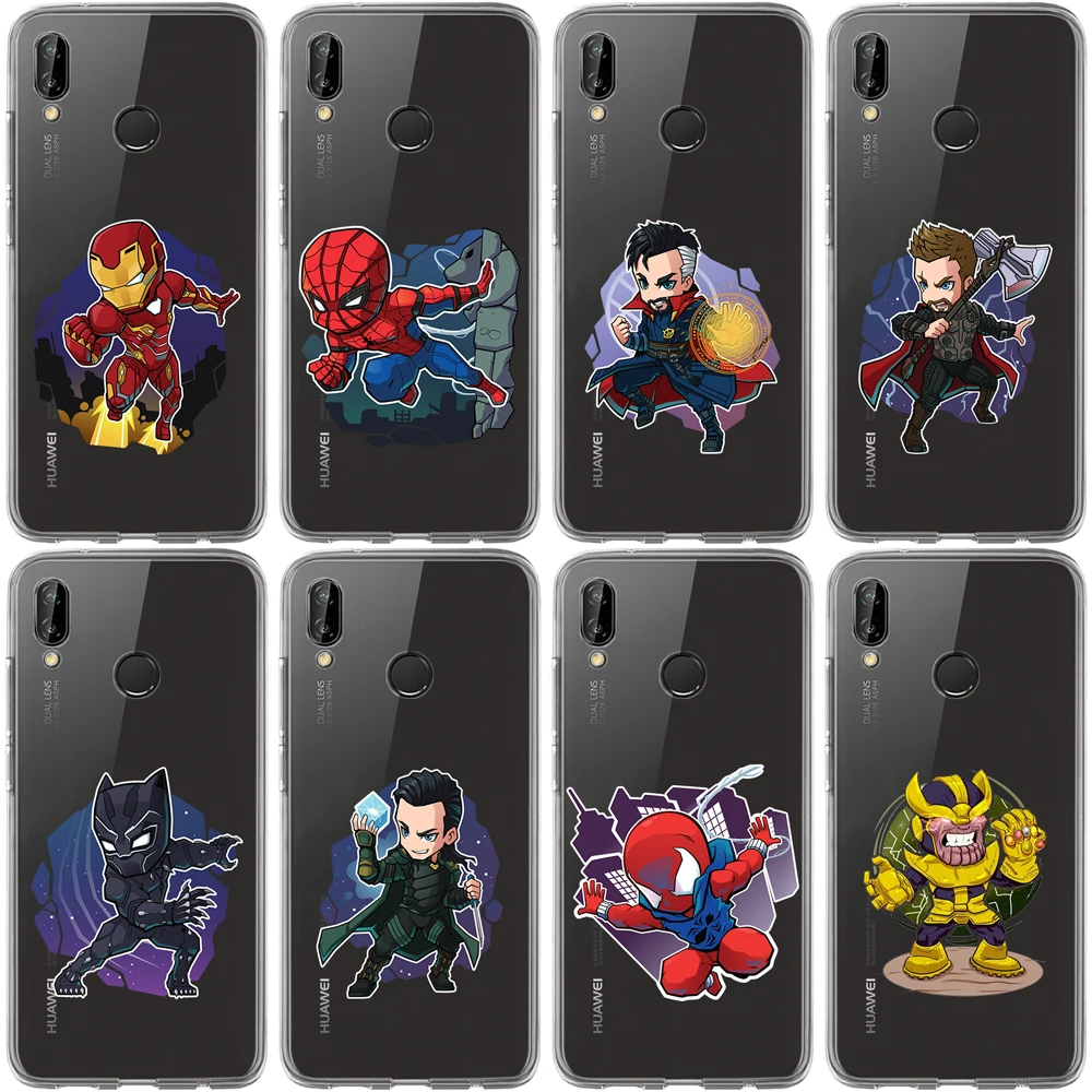 Miracle Avengers Iron Man Captain America Spiderman Fashion Phone Case For Huawei Nova 3 3i 2 Plus Y5 2017 Y6II Y7 PS Mate P8 P9 |