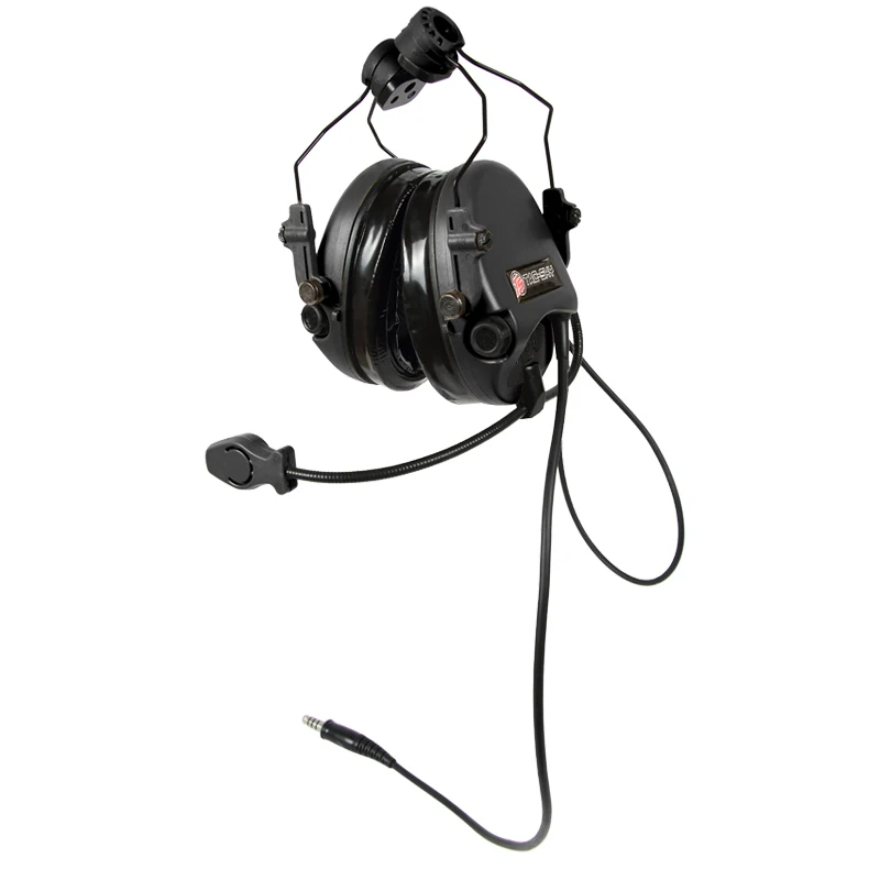 TAC-SKY TEA Hi-Threat Tier 1 Silicone earmuff version Noise reduction pickup headset-BK enlarge