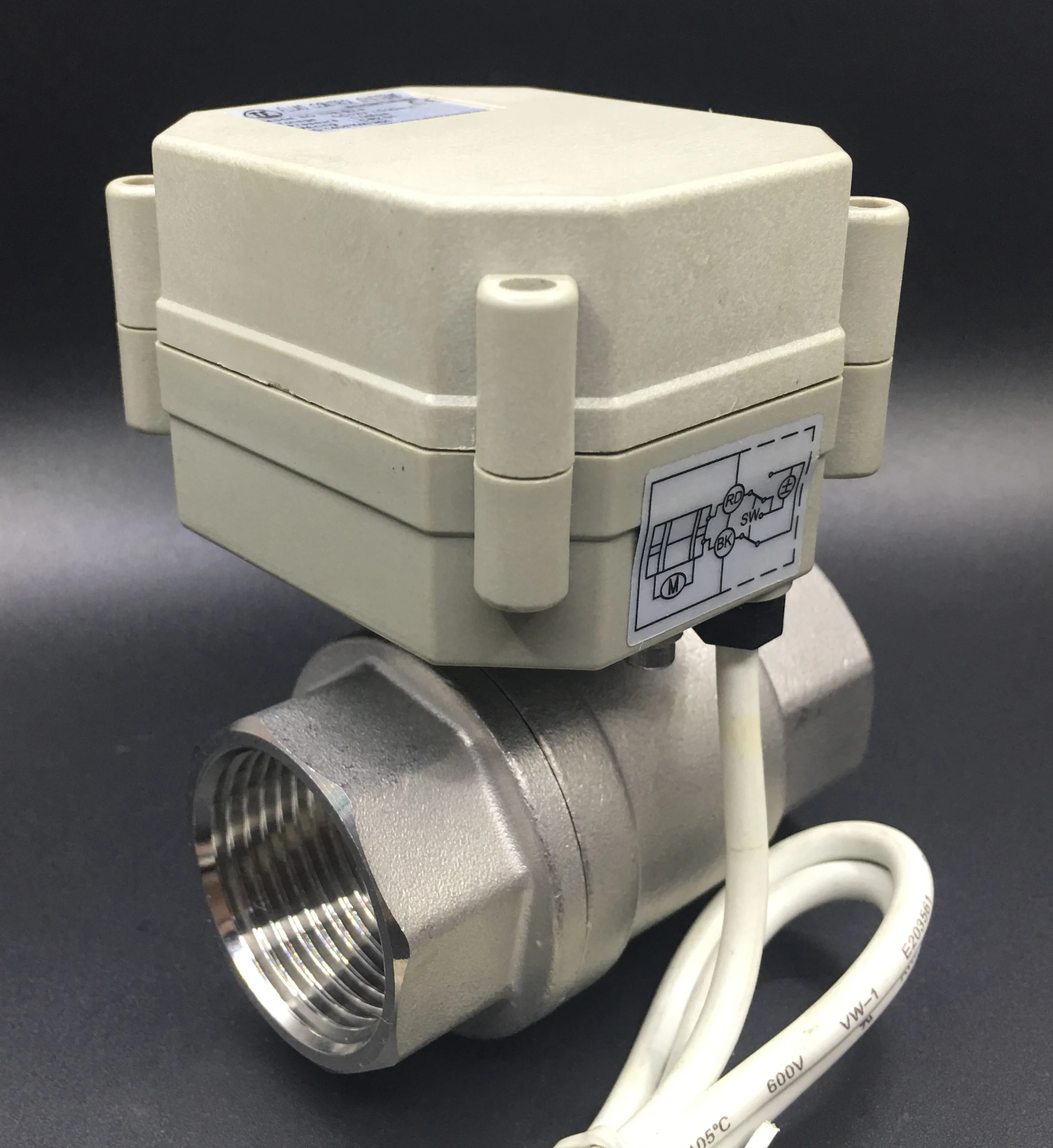 Цай вентилятор Нержавеющая сталь 1 &quot(DN25) электрический клапанам DC5V/12 V/24 V 2/3/5/7
