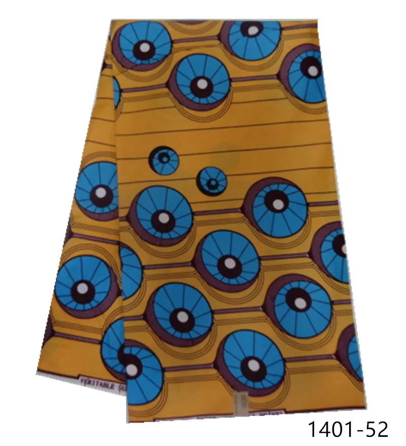 African wax fabric polyester high quality Embroidery real wax african ankara wax prints for dress free shipping 1401-36