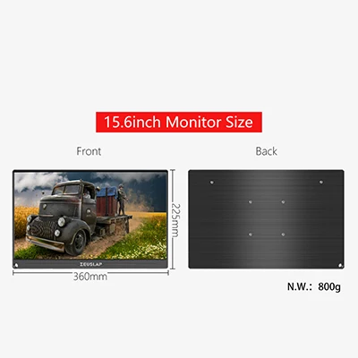 15.6inch 13,3 дюймов 4K+ HDR NTSC 72% ips экран 1800: 1 TYPE-C HDMI портативный монитор для PS4 переключатель Xbox One игровой монитор - Цвет: 15.6inch