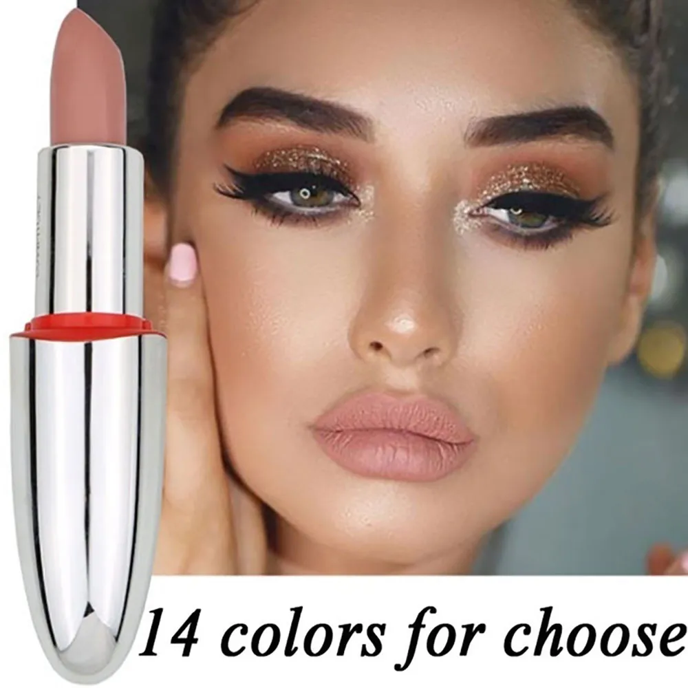 Новинка 14 Couleurs velus полуковрик Rouge модная матовая Косметическая Помада женская