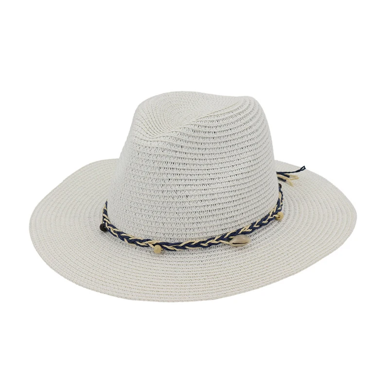 Женская летняя пляжная соломенная шляпа без каблука джазования с полями