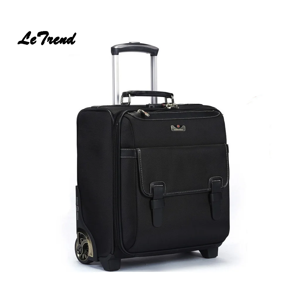 

Letrend Caster Business Rolling Luggage Trolley Women 17 inch Carry On Luggage Wheel Suitcases Travel Bag Men Multifunctio Trunk