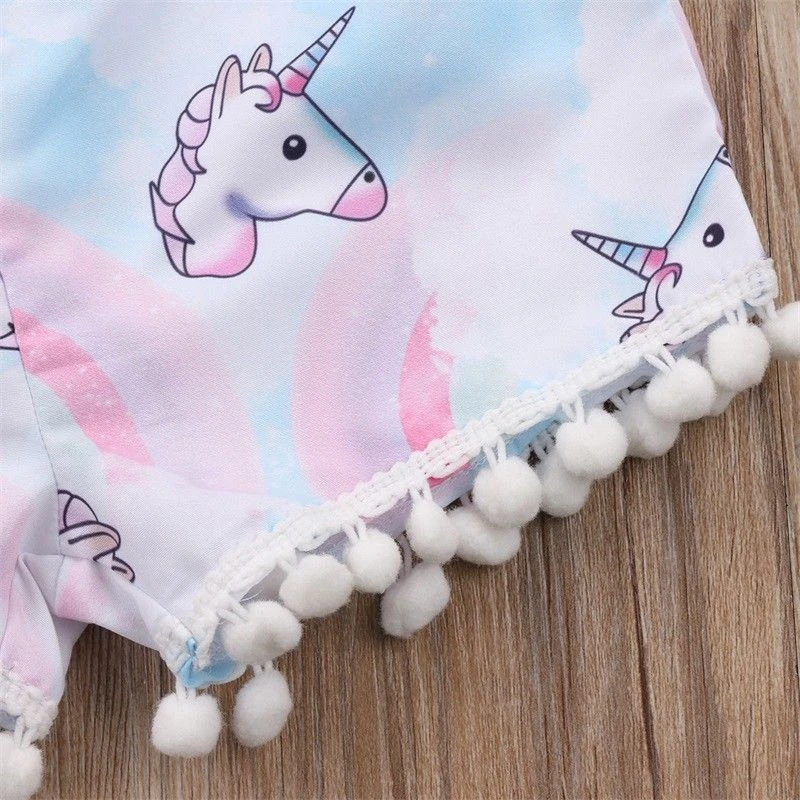 Комплект из 2 предметов для маленьких девочек летняя одежда с принтом в виде