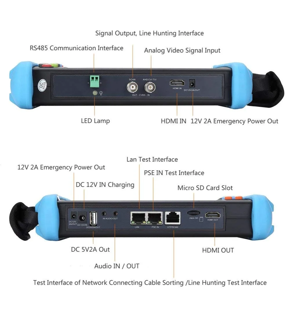 7 дюймов ips сенсорный экран H.265 4 к IPC-9800 плюс ip-камера Тестер CCTV CVBS Аналоговый тестер встроенный Wifi двойной тестер окна