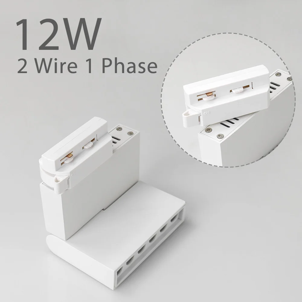 White 12W-2Wire Современные светодиодные трековые светильники 12 Вт Трековый светильник 2 провода 3 провода 4 провода для домашней обуви магазин одежды showroom освещение - Испускаемый цвет: White 12W-2Wire