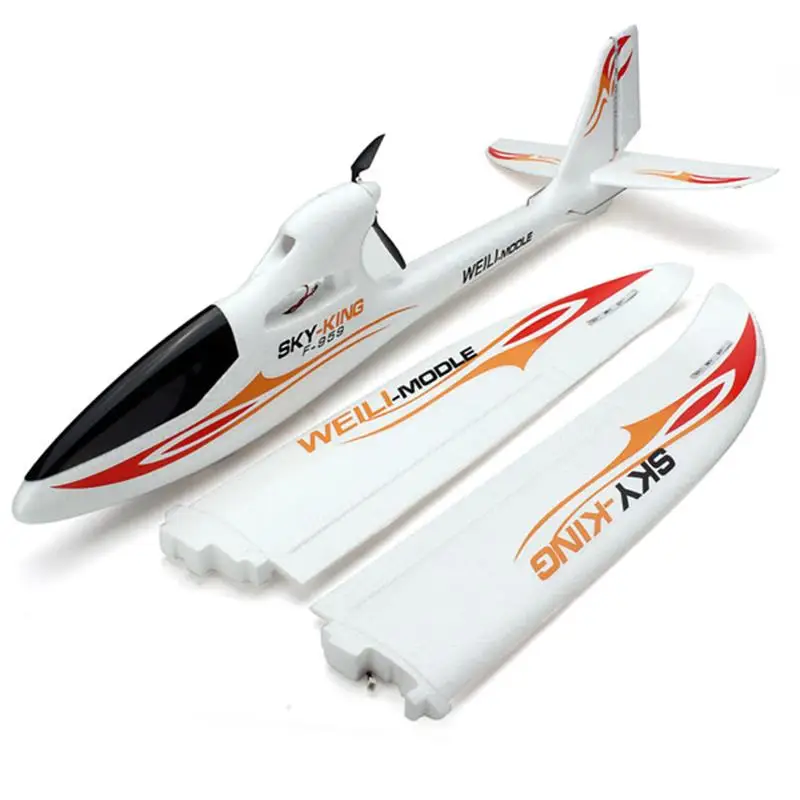 WLtoys F959 2,4G 3CH 750 мм размах крыльев RC пульт дистанционного управления модель самолета Mode2 со светодиодной подсветкой Sky King RTF версия