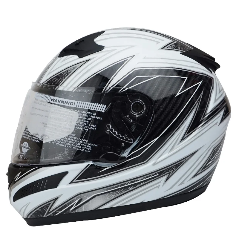 THH полный уход за кожей лица moto rcycle шлем moto racing Шлемы M L XL размер DOT утвержден быстросъемная Пряжка моющаяся внутренняя подкладка - Цвет: black white T76