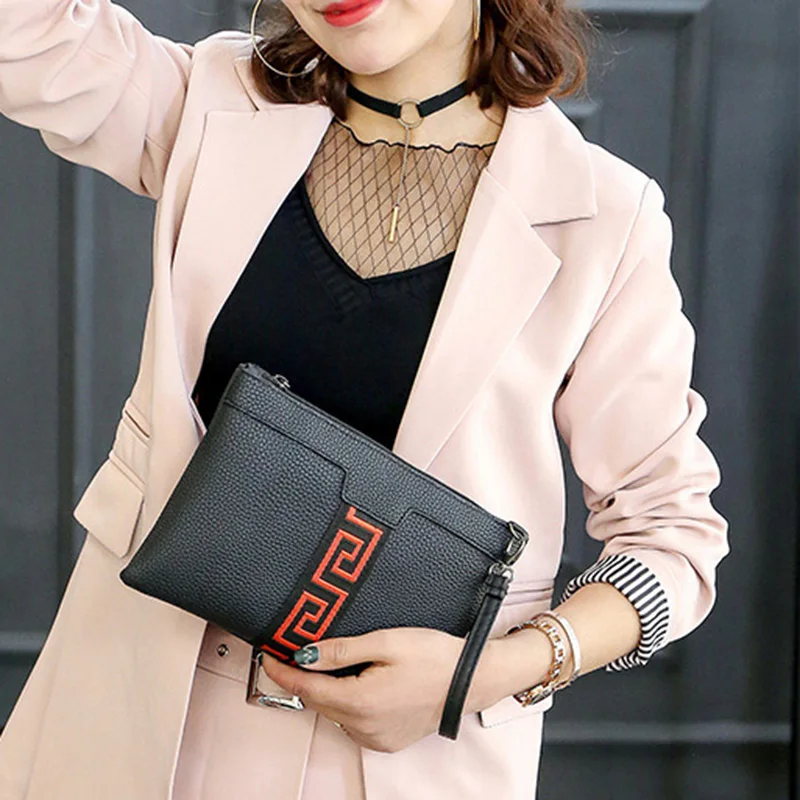 2017 Новой Весны И Лета Конверт Женщины Сумка Vintage Личи Pattern Леди Рук Сумку Ретро