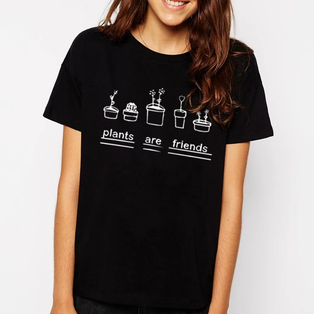 

Vegan shirts plants are tee short Sleeve shirts gift for girl cute tops vegan clothing women youth shirts-H108