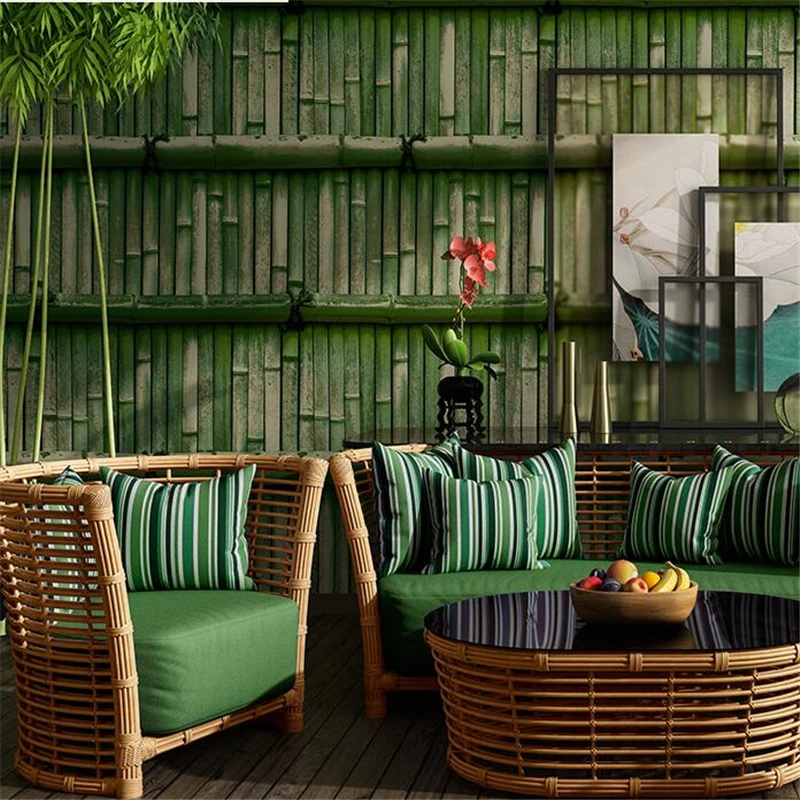 

Chinese style wallpaper classical retro restaurant restaurant bamboo background wall clothing store wallpaper Papel de parede