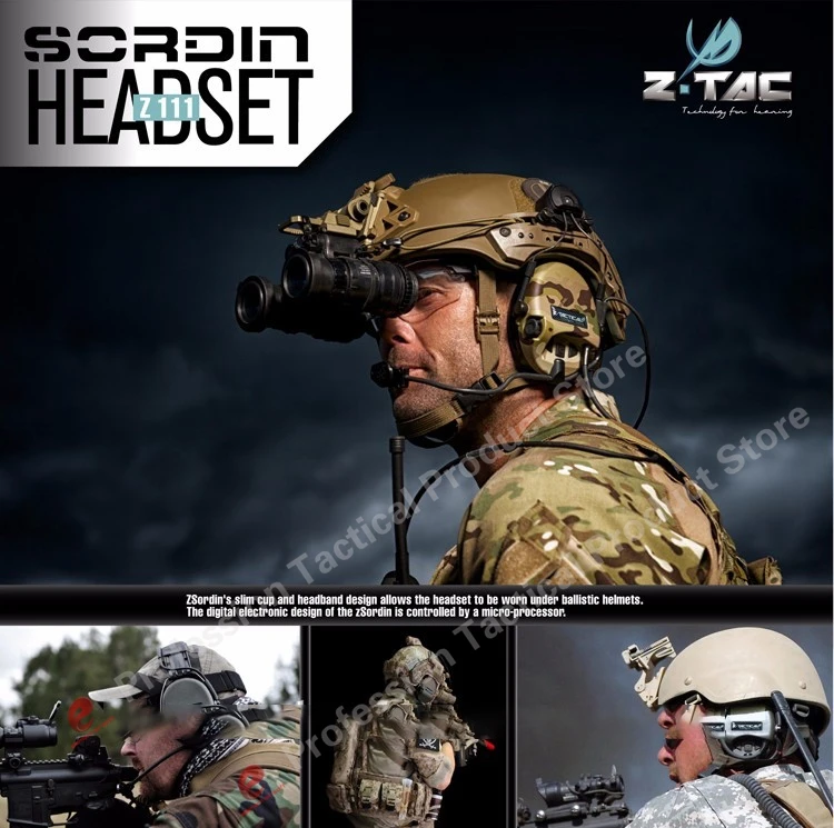 Z Tac Softair анти-шум MSA гарнитура Sordin авиационные наушники с PTT u94 Motorola Midland Tactical Peltor гарнитура Z111 Z113