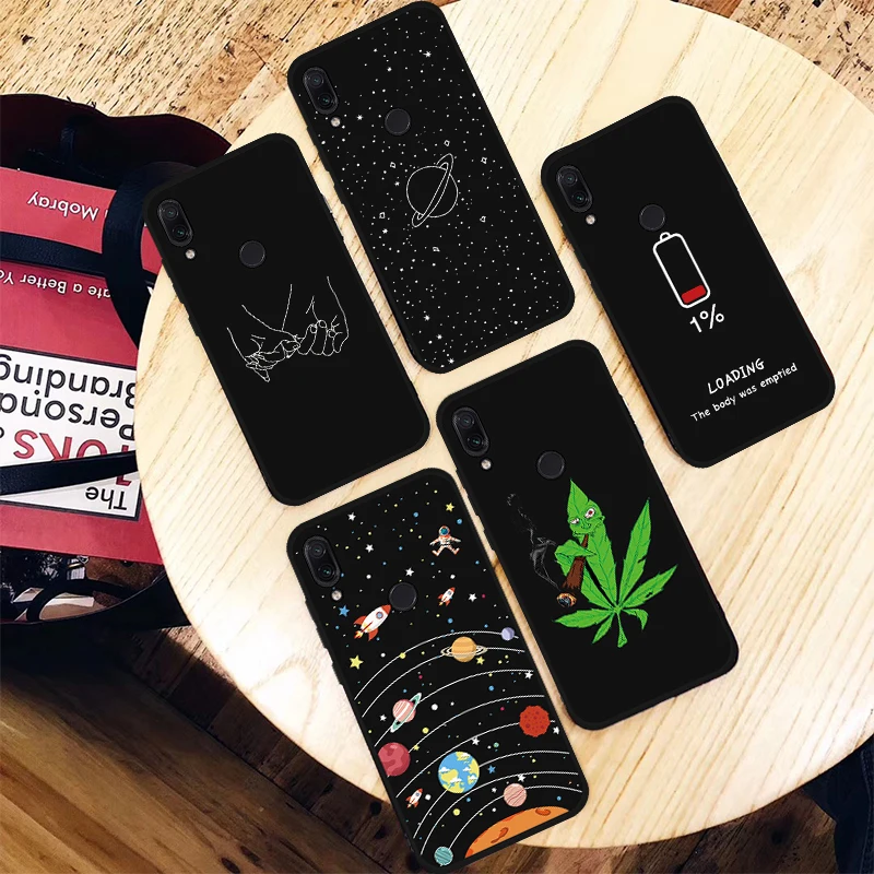 For Xiaomi Redmi Note 7 Case Cool Tobacco Cartoon Painted TPU 6 5 Pro S2 6A Plus 4X Pattern Cover |
