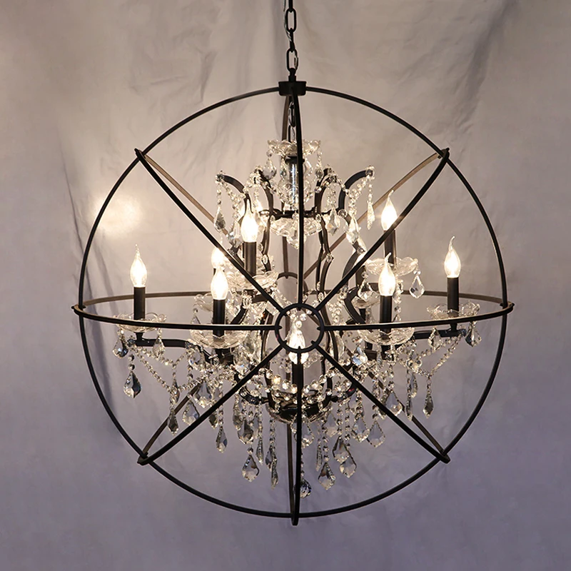 Винтажная орбитальная хрустальная люстра K9 сделай сам американская домашняя