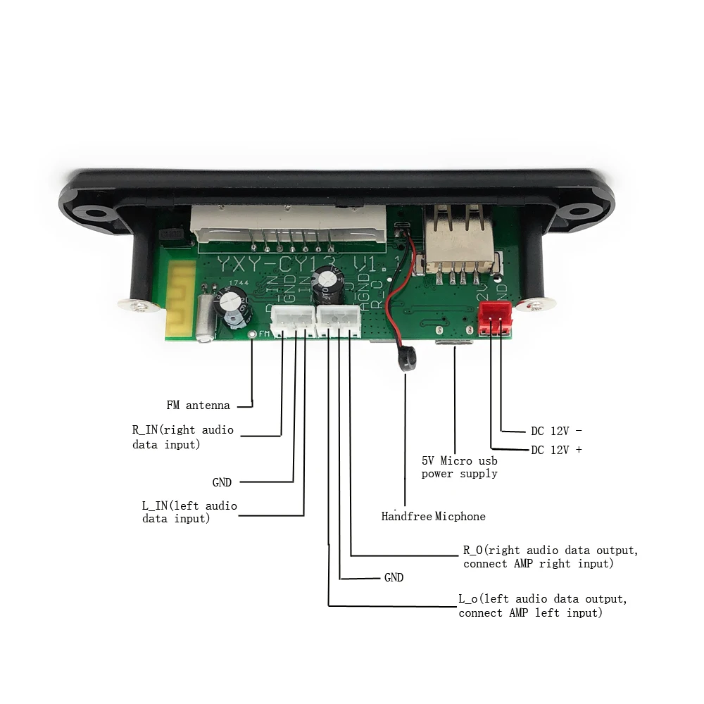 DC 5 В/9 12 В Универсальный автомобильный Грузовик аудио беспроводной USB FM TF SD MP3 WMA APE