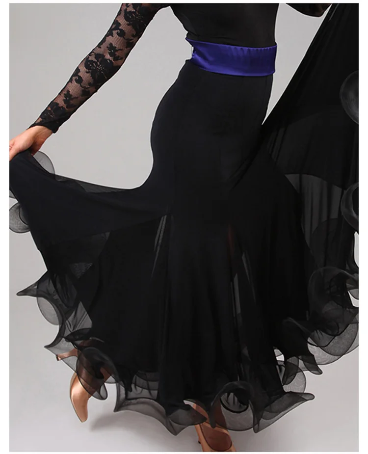 Современные юбки для танцев женщин сетки керлинг Moderning занятий танцами юбка