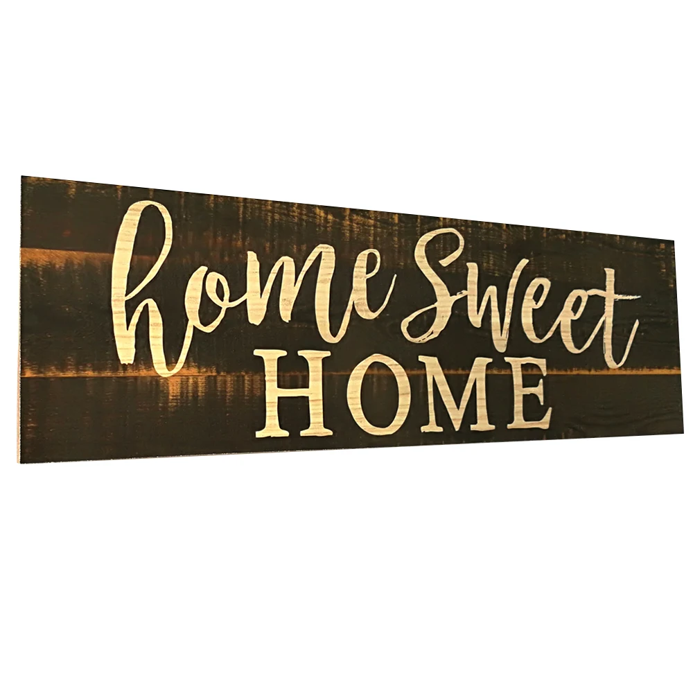 Прямоугольный домашний сладкий шрифт большой деревенский Ретро деревянный знак