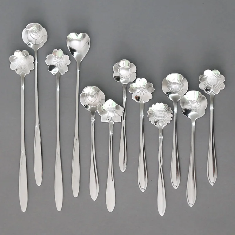 Новинка 2019 десертная ложка из нержавеющей стали для смешивания кофейных