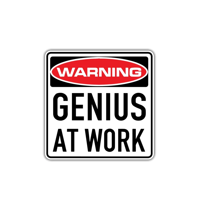 YJZT 12 см * индивидуальная светоотражающая наклейка с надписью Genius At Work 12-1369 |