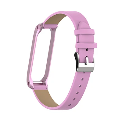 Pink Hangrui mi Band 4 ремешок из натуральной кожи для Xiaomi mi Band 4 band 4 браслет умные часы mi Band 4 умные аксессуары - Цвет: Pink