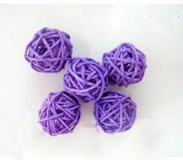 5 см многоцветные 10 шт. Ротанговые шарики DIY Сепак Мячи takraw домашние украшения и Рождество/День рождения/свадьба украшения детские игрушки - Цвет: Light Purple