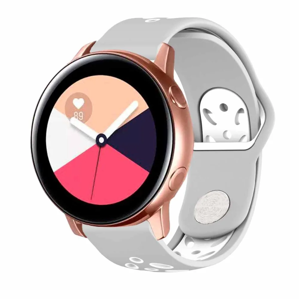 Ремешок Bip для часов Amazfit 20 мм силиконовый браслет для часов Amazfit GTR 42 мм samsung Galaxy Watch Active Galaxy Watch 42 мм Correa