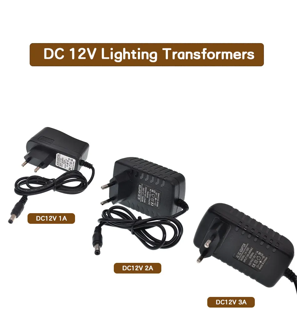 Трансформатор освещения AC110V 220V к DC 5V 12V 24V адаптер питания зарядное устройство 1A 2A 3A 4A 5A 6A 8A источник питания EU US AU UK Plug