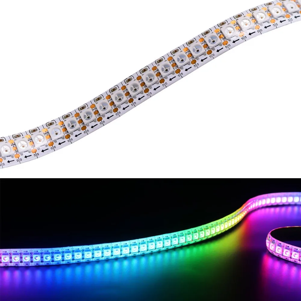 1 м матрица 5V SK6812 WS2812B гибкий Светодиодные ленты лента 5050 RGB SM 144 светодиодный s/M адресуемых пикселей Full Цвет светильник полосы