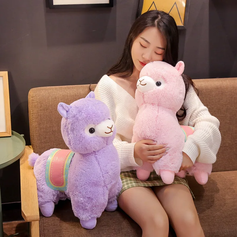 Большой размер 35/50 см японского альпака мягкие игрушки куклы Kawaii из шерсти альпаки плюшевые игрушки набивной гигантский Животные игрушка для девочек Подарки на день рождения