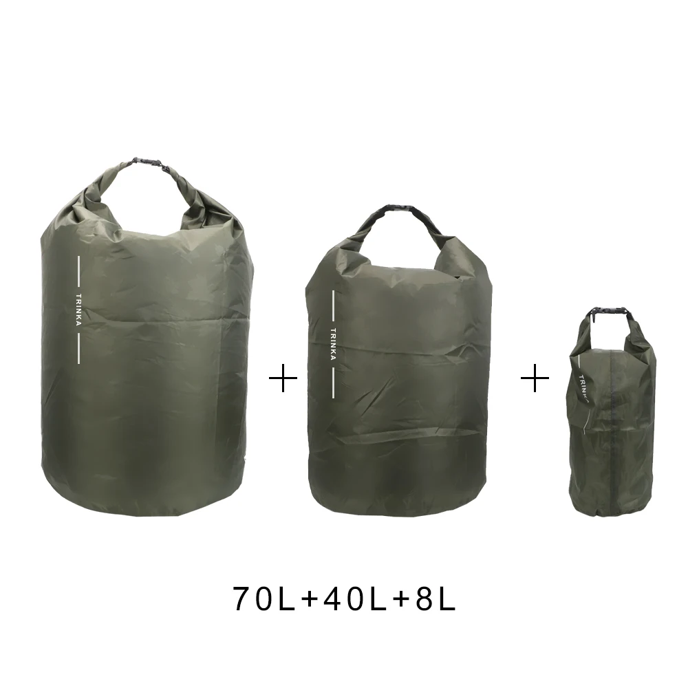 8L 40L 70L HILIFE 8L 40L 70L водонепроницаемая сумка для хранения для катания на байдарках, каноэ, плавающий сухой мешок, сумка для путешествий на открытом воздухе - Цвет: 8L 40L 70L