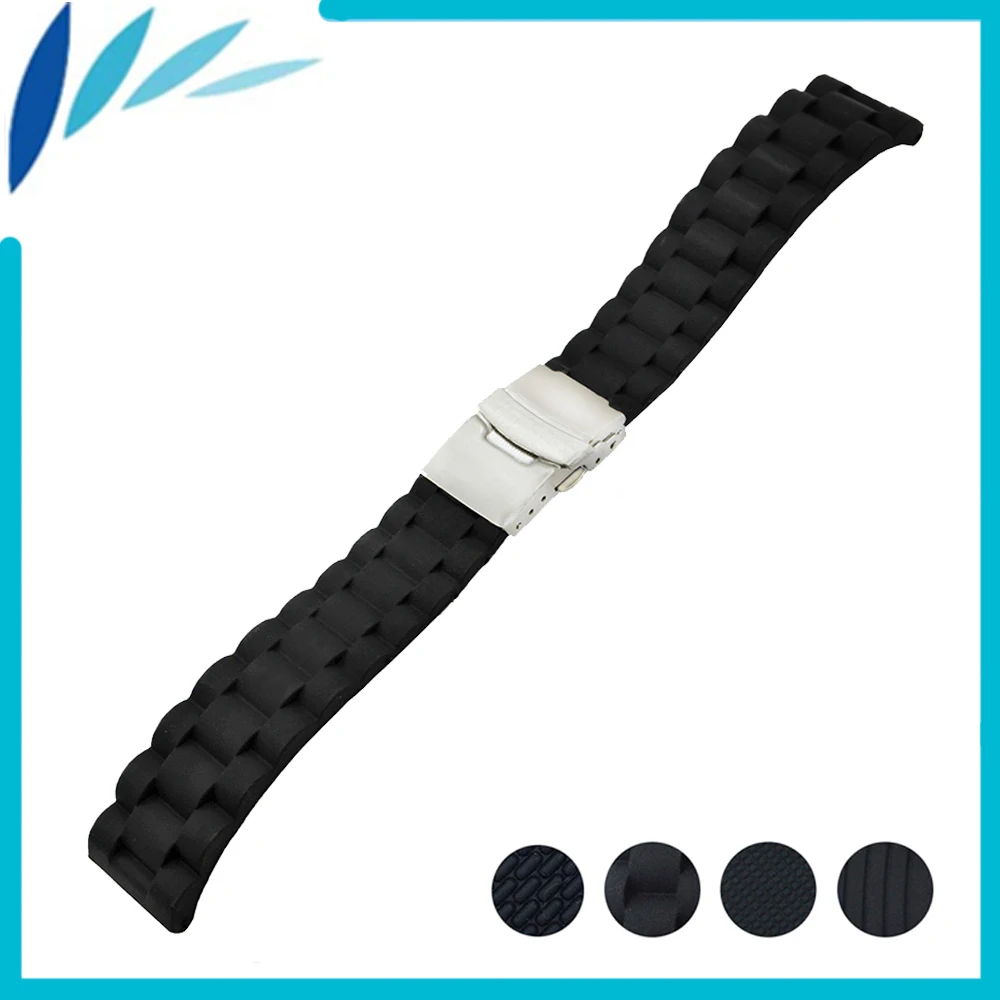 Ремешок силиконовый для Samsung Gear S2 S3 S4 Classic R732/R735 резиновый браслет на застежке