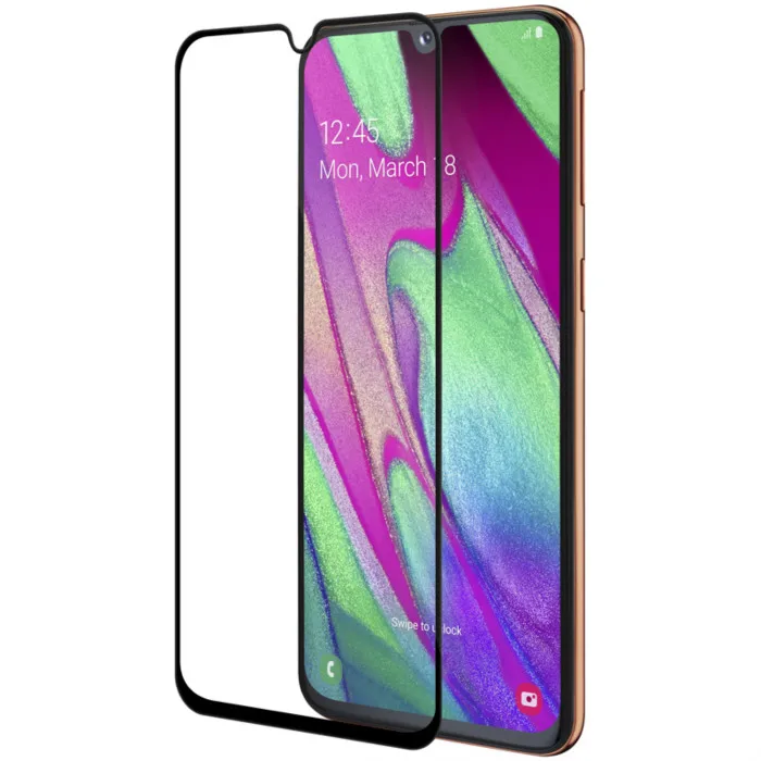 Полностью проклеенное закаленное стекло для samsung Galaxy A40 NILLKIN Amazing CP+ Pro 2.5D полное покрытие экрана протектор для samsung Galaxy A40 - Цвет: Черный