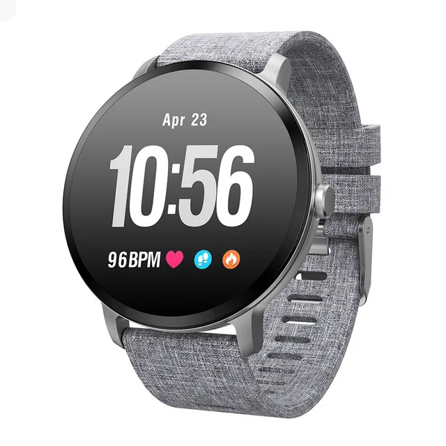 Серый Модные Смарт-часы IP67 водонепроницаемый спортивный Prdometer фитнес-трекер монитор сердечного ритма будильник умные часы для IOS Android - Цвет: Серый