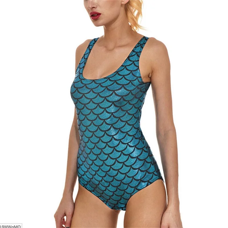 Женский цельный купальник русалки размера плюс Бразильское бикини сексуальное