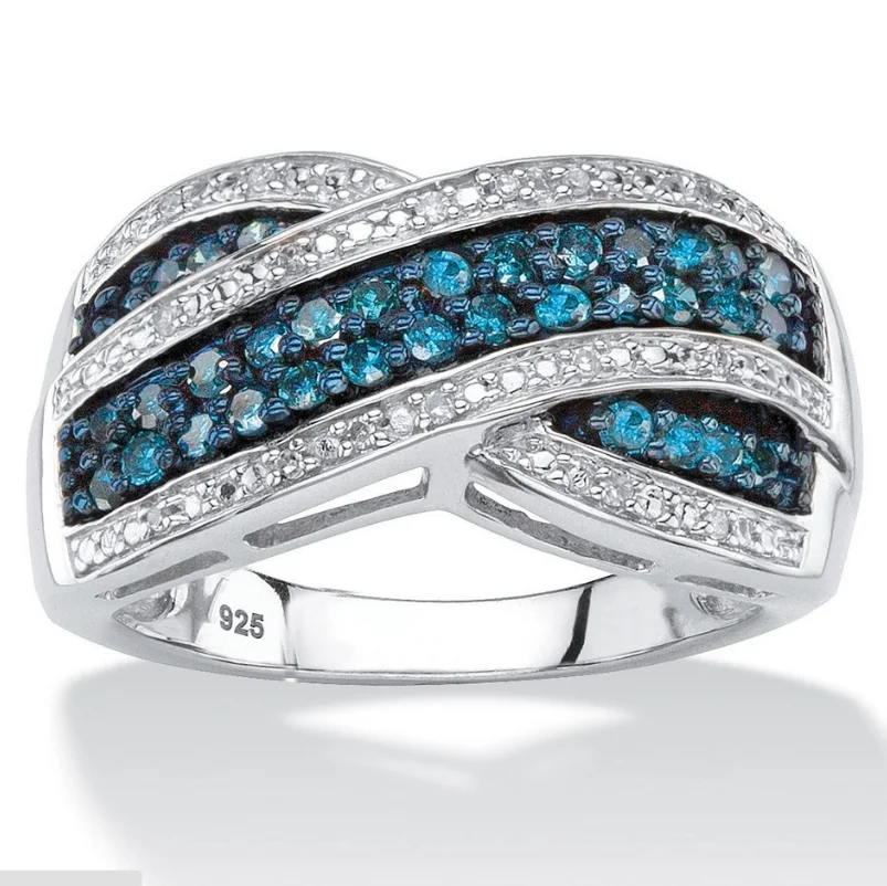 

Размеры 6-10, классические винтажные модные ювелирные изделия из серебра 925 пробы с фианитами и кристаллами, вечерние Свадебные обручальные кольца для женщин, подарок