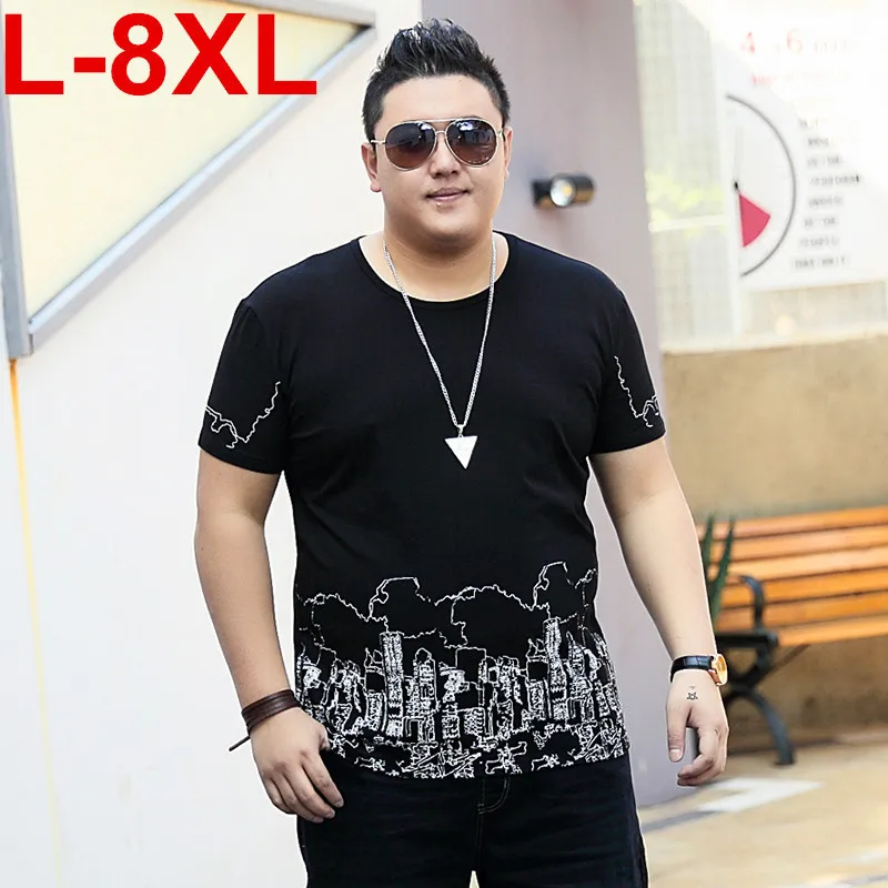 Плюс размер 10XL 8XL Большие размеры 2018 с коротким рукавом футболка для мужчин