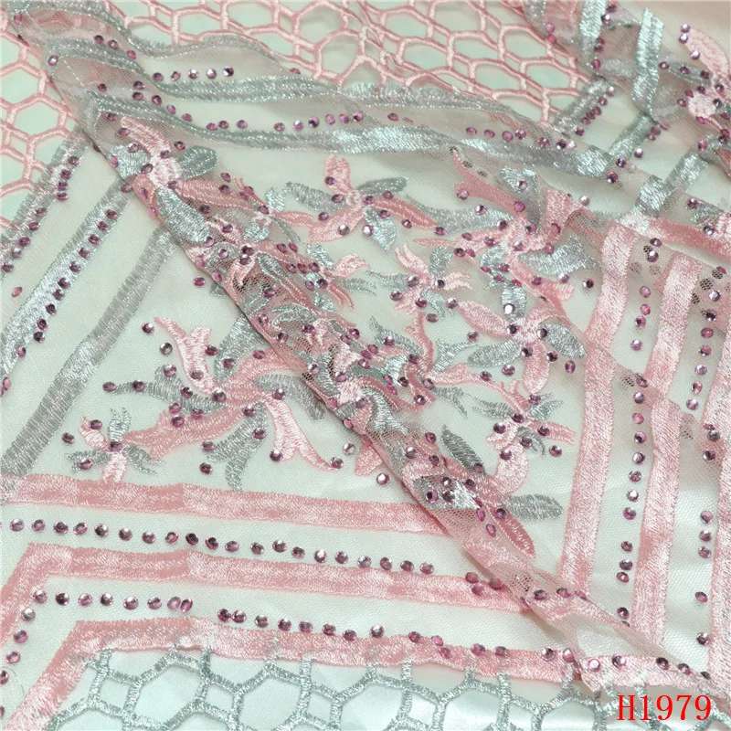 HFX Африканское кружево с камнями высокое качество фиолетовое смешанное розовое