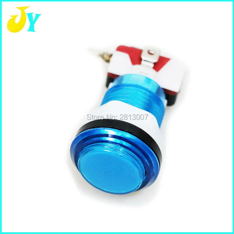 Бесплатная доставка 10 шт./лот 33 мм прозрачная подсветка аркадная Кнопка 12 в