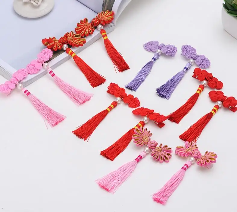 1 комплект = 2 шт. многоцветные заколки для волос девочек китайские традиционные