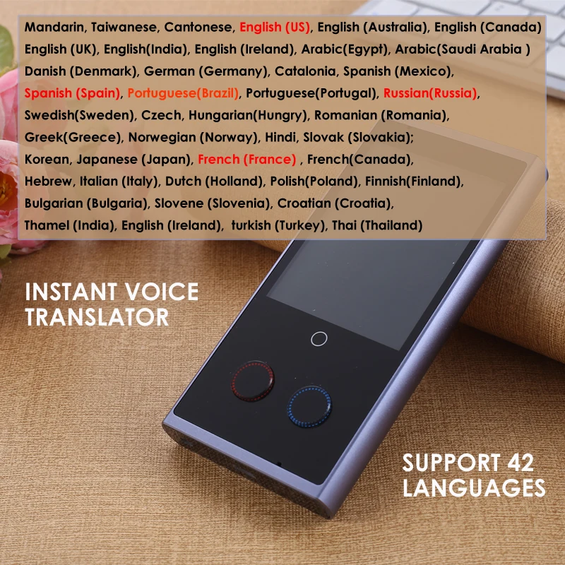 Translaty Voice Instant Translator 75 Smart Portable English Language Intelligent Voice Translators Simultaneous Machine Device