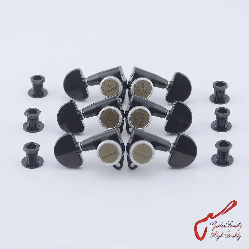 Оригинальные немецкие тюнеры L3 + R3 с фиксирующей головкой для гитары (черные)