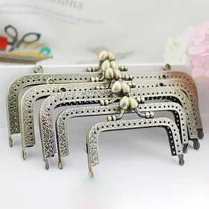 АРКА металлическая ручка-каркас для кошелька для сумок-клатчей, аксессуаров для сумок, замок с поцелуем, Античная бронзовая фурнитура для сумок KZ151323