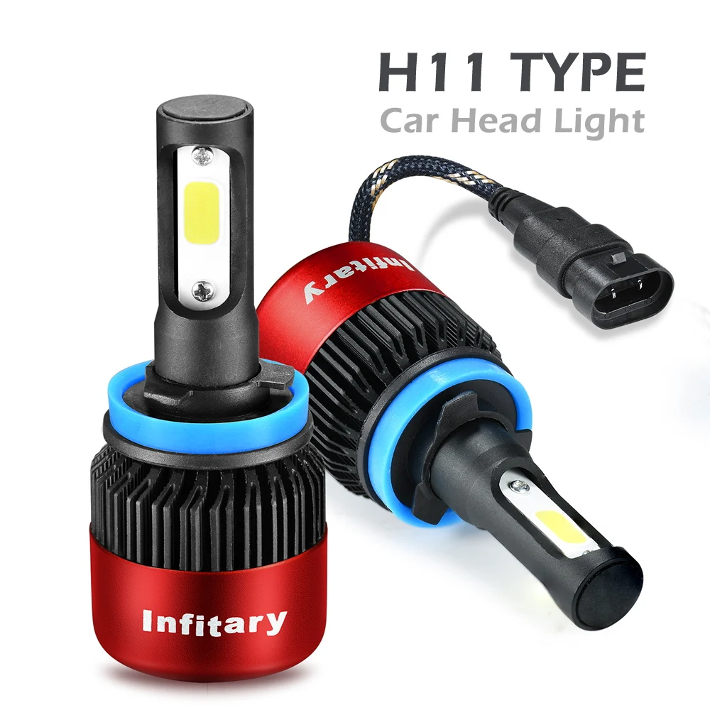 H7 светодиодный H4 H1 H3 H11 H13 9004 9005 9006 9007 HB4 72 Вт 8000lm 6500 К УДАРА светодиодный автомобиля передняя фара туман лампа автомобилей налобный фонарь