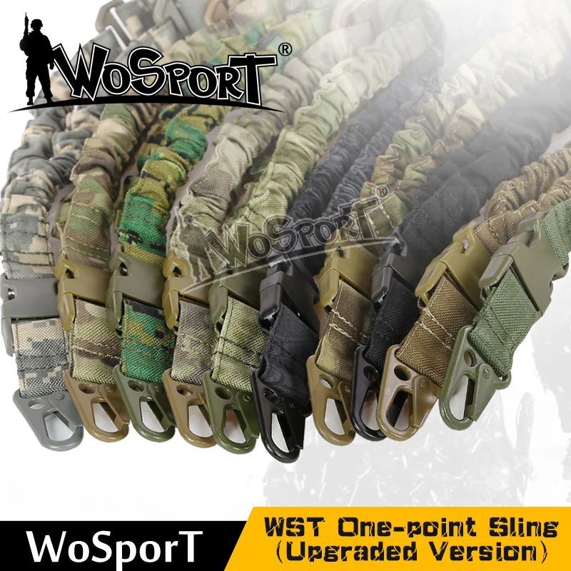 WOSPORT Tactical One Point Sling Adjustable Military Equipment Airsoft Hunting Gun Rifle esry carry Accessory |