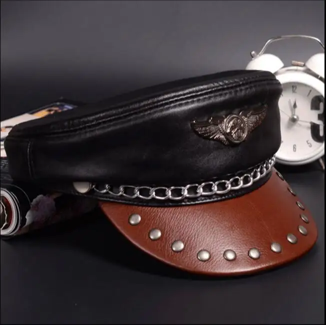 2019 Новое поступление Модная Кожаная шапка для мужчин и женщин Зимняя воловья