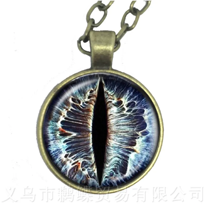 Ожерелье &quotзрачок глаза&quot 25 мм стеклянный кабошон подарок для пары жены подруги