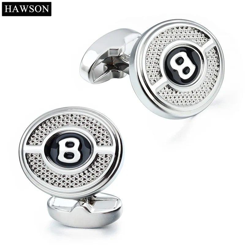 imitation rhodium HAWSON Письмо B запонки на Платье рубашка для мужчин 3 цвета персонифицированные запонки с бесплатной подарочной коробкой - Окраска металла: imitation rhodium
